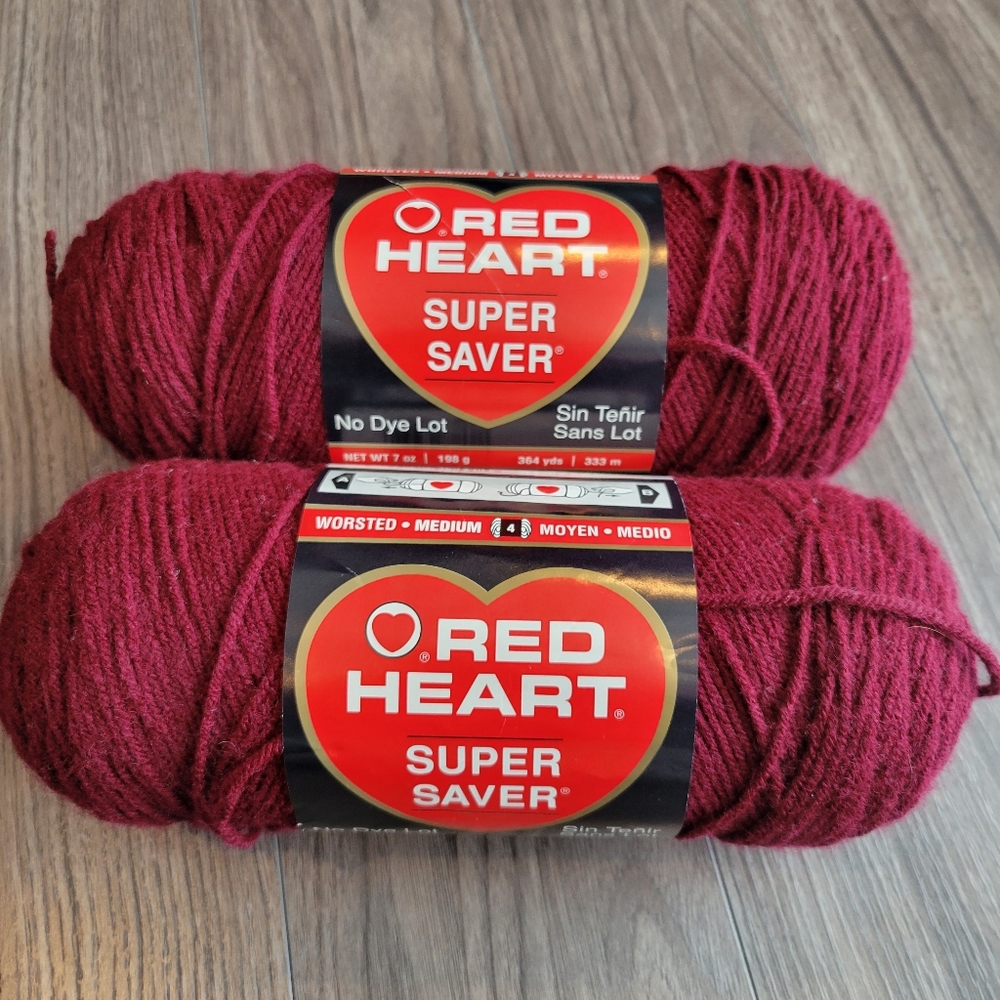 Claret Red Heart Super Saver Yarn